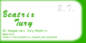 beatrix tury business card